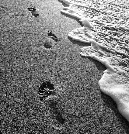 steps in sand
